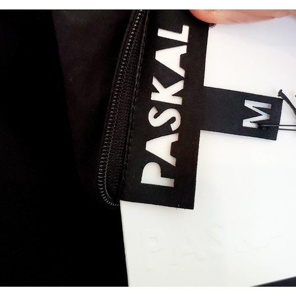 Paskal Puff Sleeve Flared A-Line black dress, Couture, size Medium - Picture 11 of 14